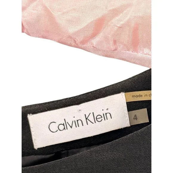 NWT Calvin Klein Black Cap Sleeve Sheath Dress | Quiet Luxury Business Corpcore - Picture 12 of 15